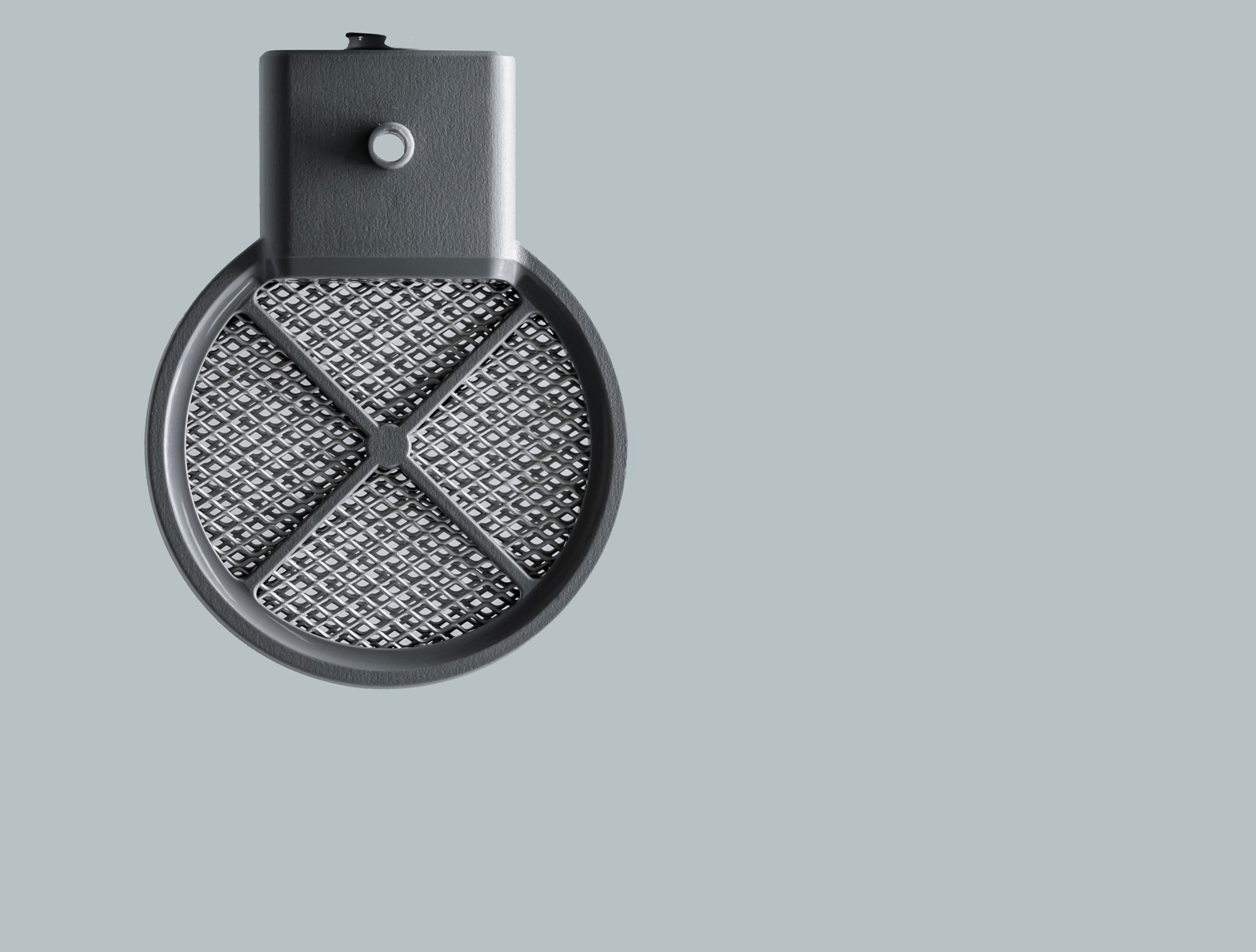 Twinstar aquarium sterilizer reactor – front view of metal mesh electrode for algae prevention and clear water